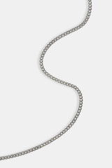 Micro Cuban Chain - 2.5mm - White