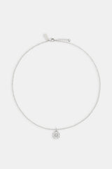 Micro Iced Outline Motif Necklace - 12mm
