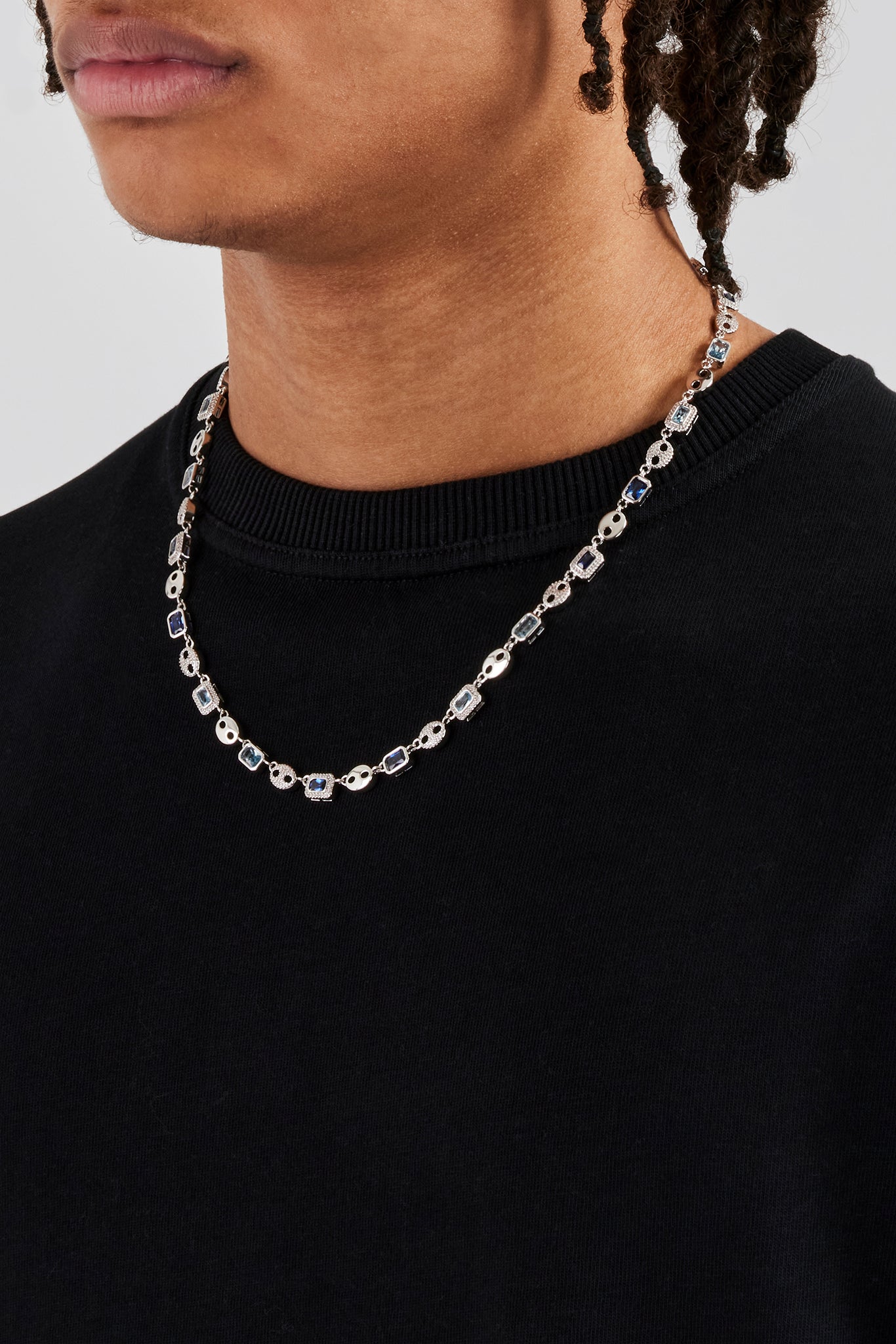 Multi Gemstone Coffee Bean Link Chain - 6mm