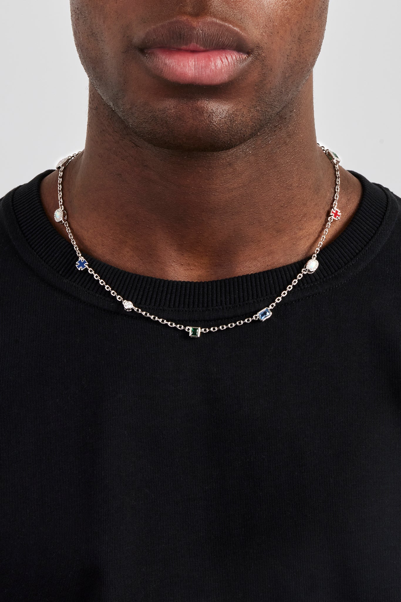 Multi Gemstone Rolo Chain - 6mm | Mens Chains | Shop Motif Chains at ...