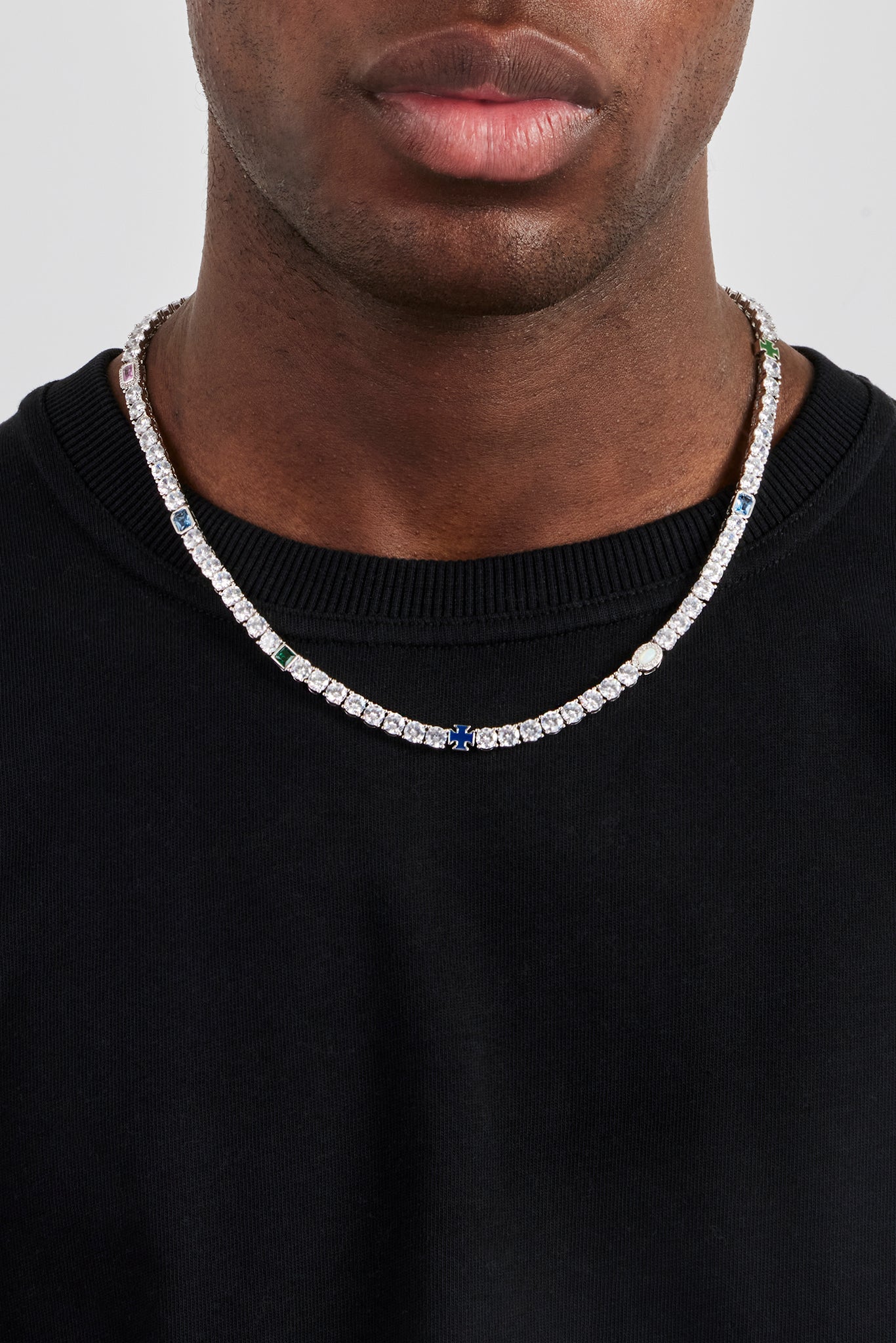 Multi Gemstone Tennis Chain - 5mm