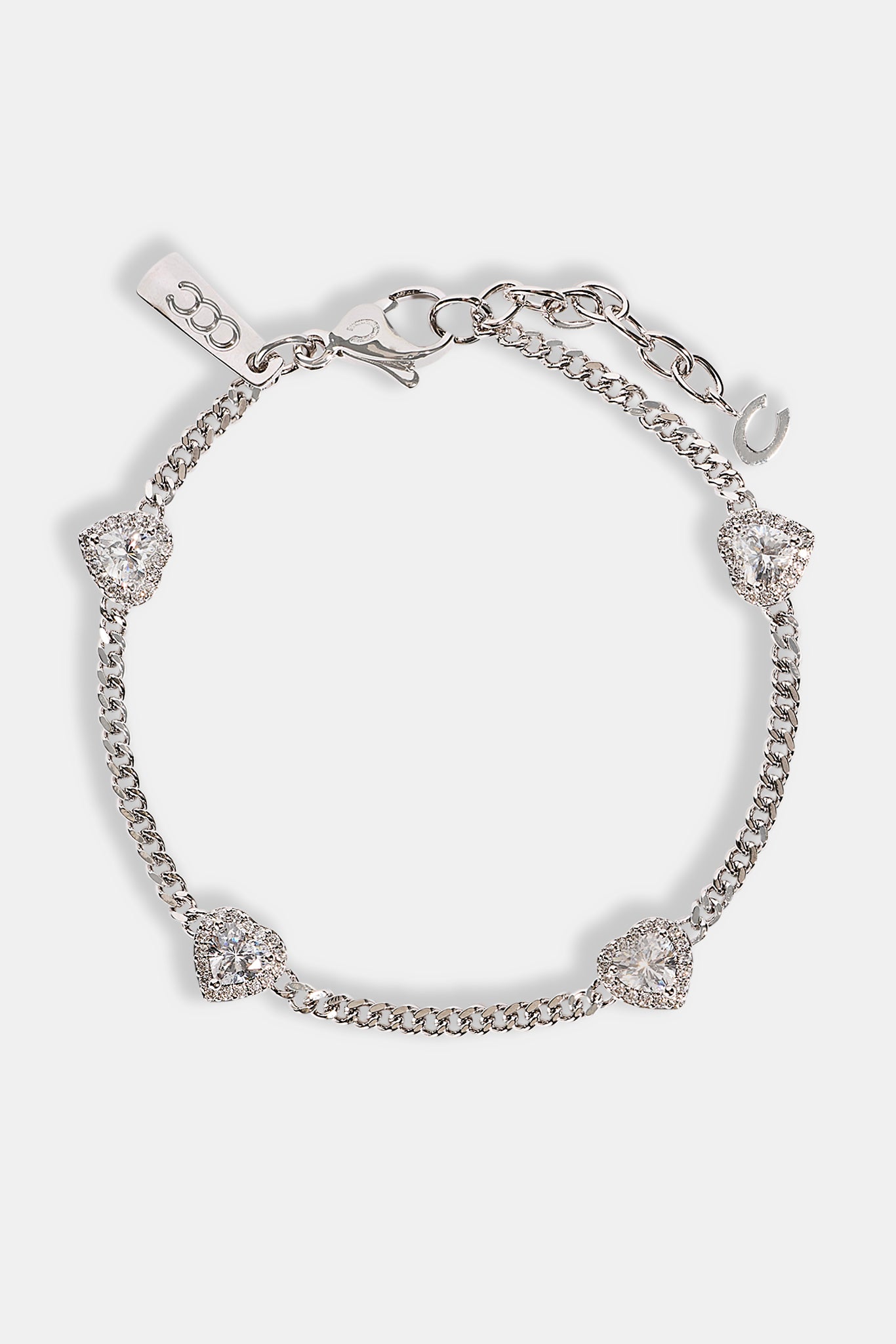 Mikro-Multi-Herz-Kuba-Armband – Weiß – 2,5 mm