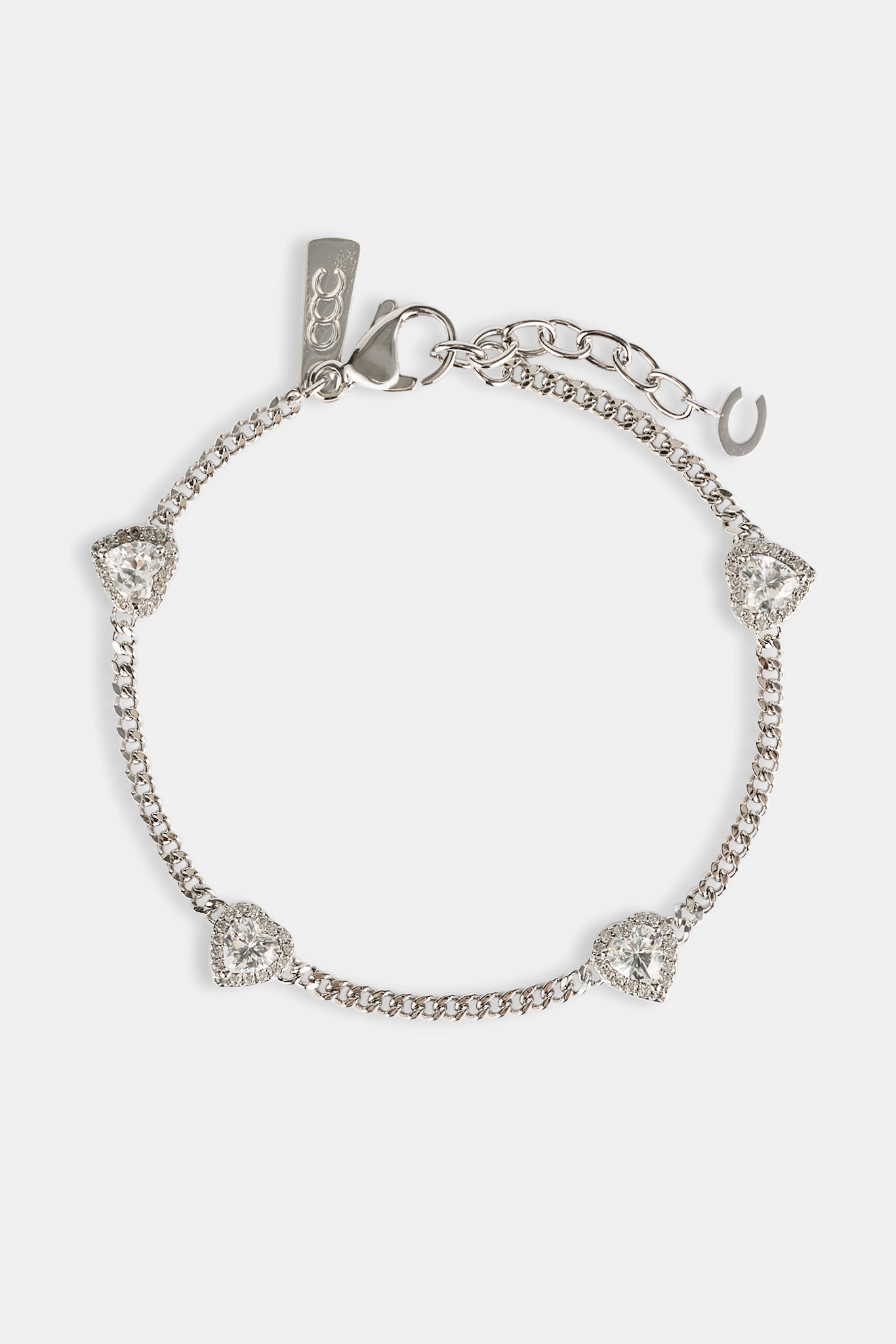 Mikro-Multi-Herz-Kuba-Armband – Weiß – 2,5 mm