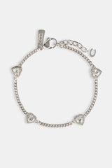 Mikro-Multi-Herz-Kuba-Armband – Weiß – 2,5 mm