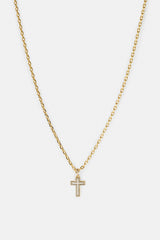 Perlmutt-Kreuz-Halskette – 15 mm