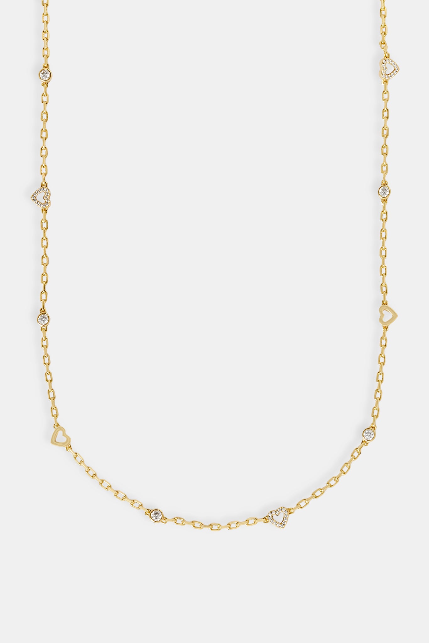 Perlmutt-Herz-Mix-Rolo-Kette – 8 mm