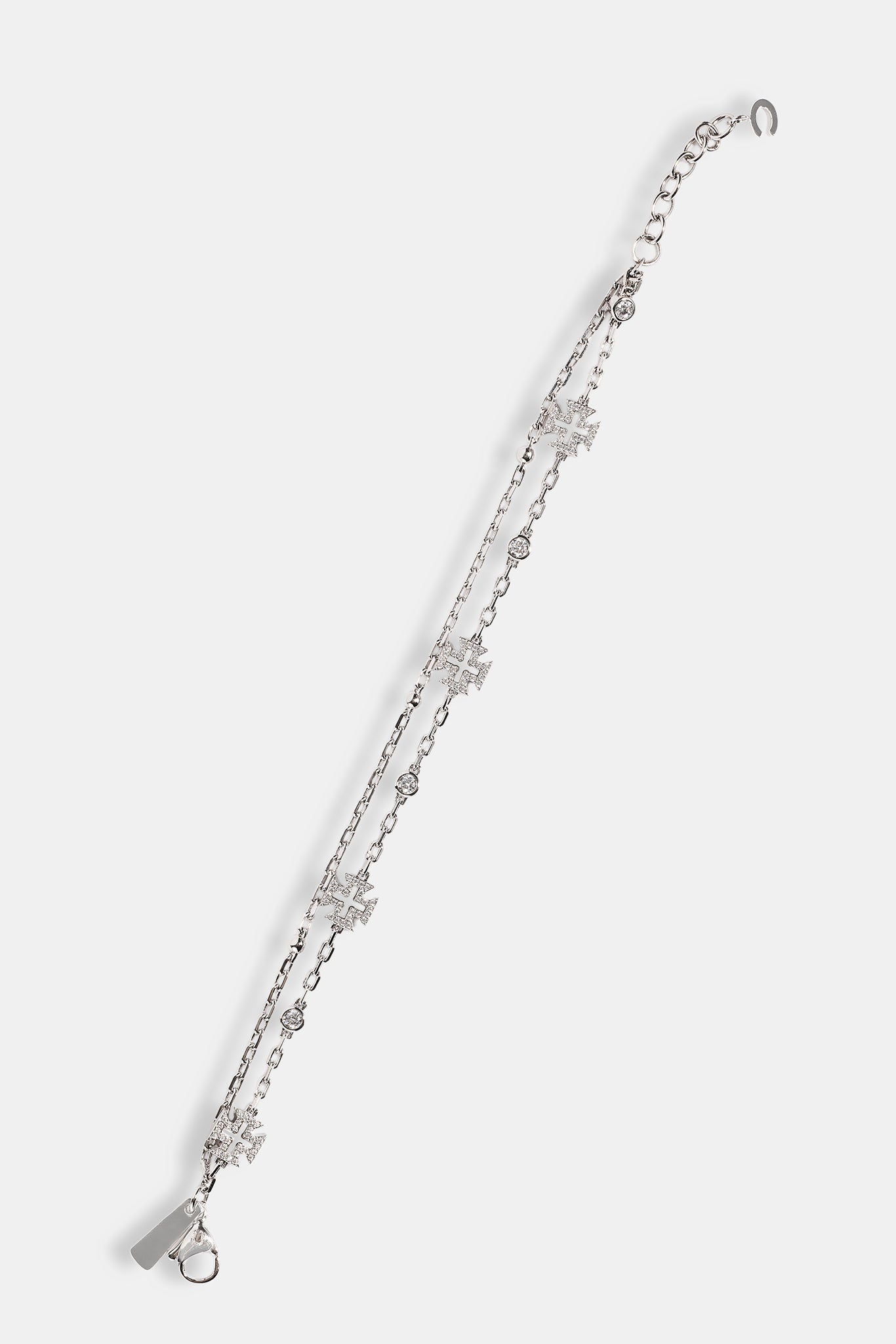Mother Of Pearl Motif Double Layer Rolo Bracelet - 8mm - White