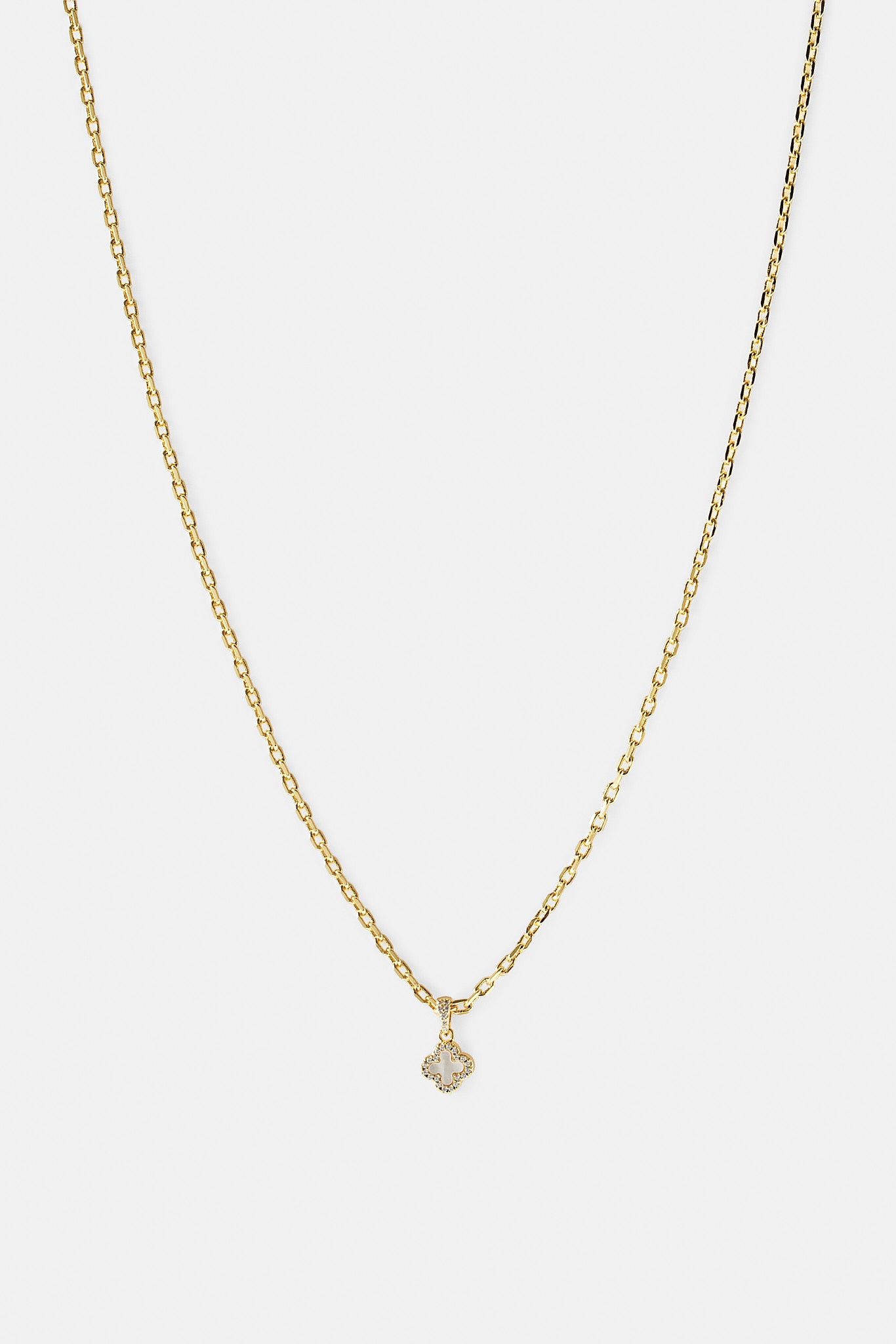 Rolo-Halskette mit Perlmuttmotiv – 8 mm