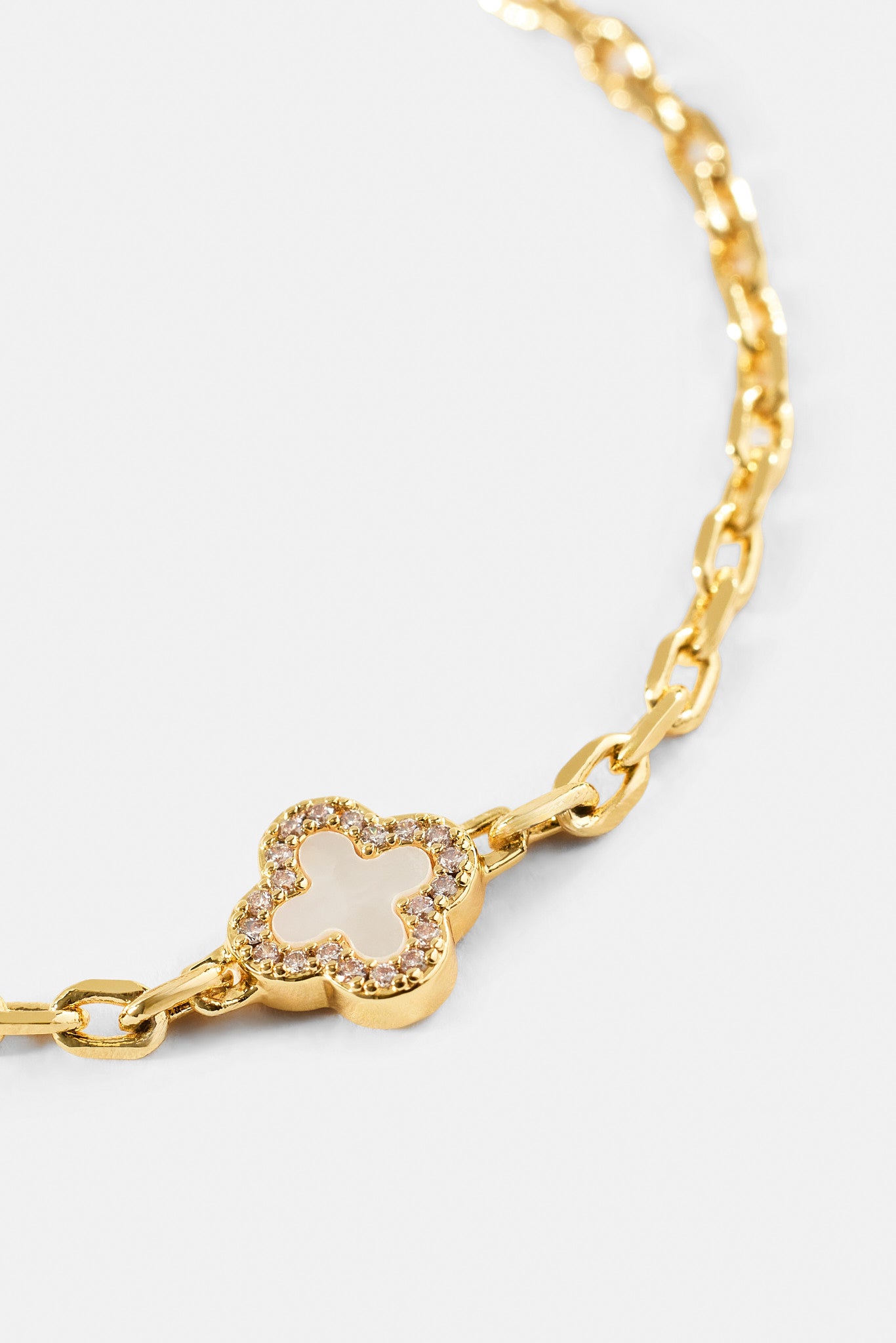 Rolo-Armband mit Perlmuttmotiv – 8 mm