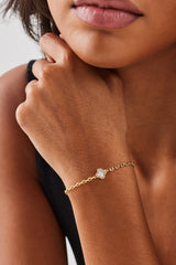 Mother Of Pearl Motif Rolo Bracelet - 8mm