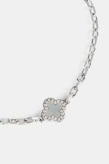 Mother Of Pearl Motif Rolo Bracelet - 8mm - White