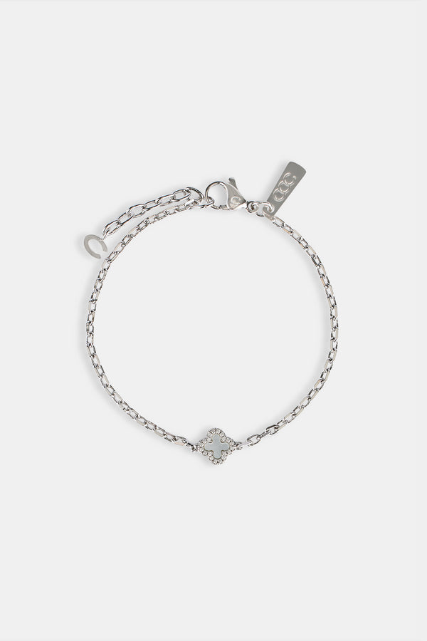 Mother Of Pearl Motif Rolo Bracelet - 8mm - White