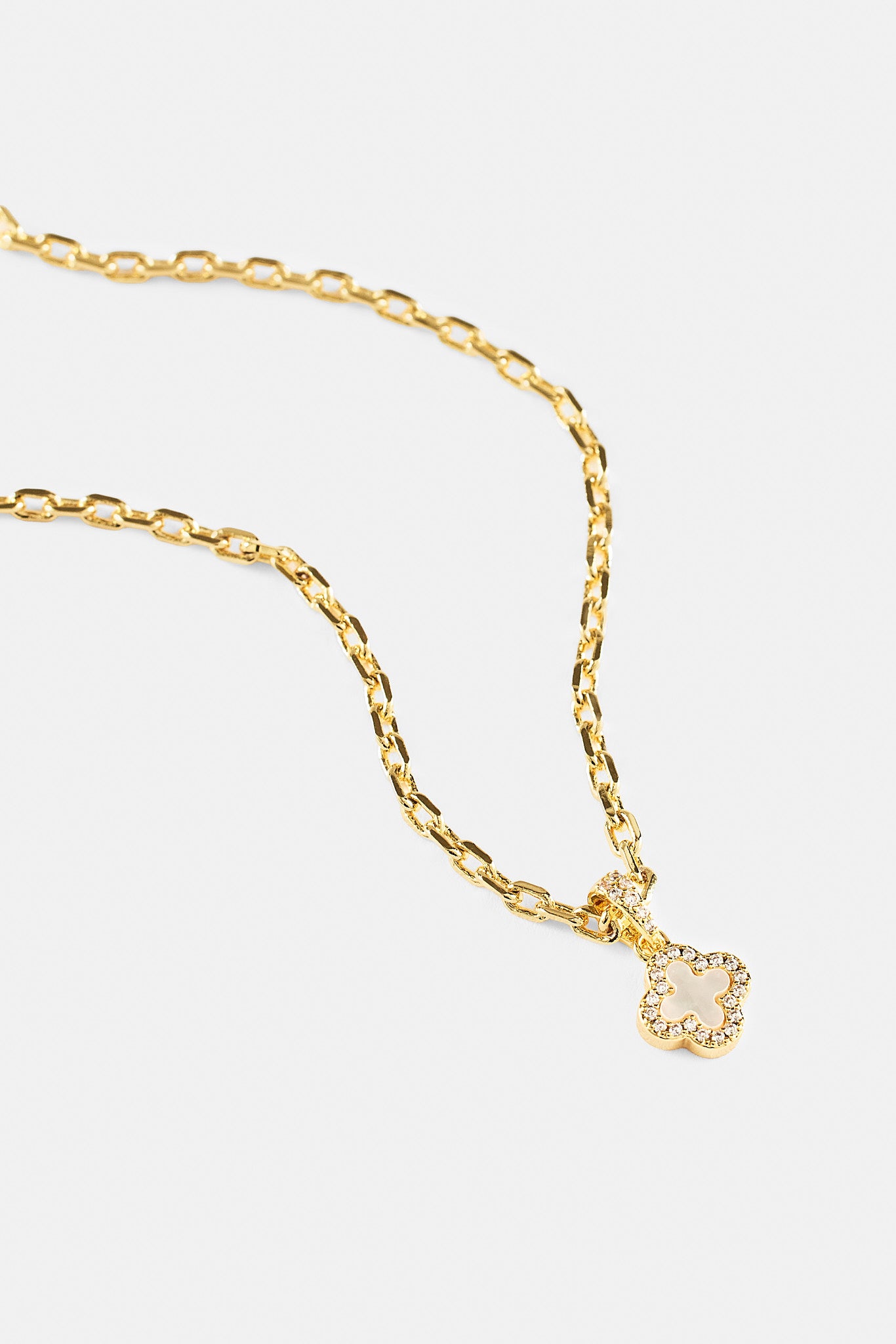 Rolo-Halskette mit Perlmuttmotiv – 8 mm