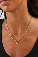 Rolo-Halskette mit Perlmuttmotiv – 8 mm