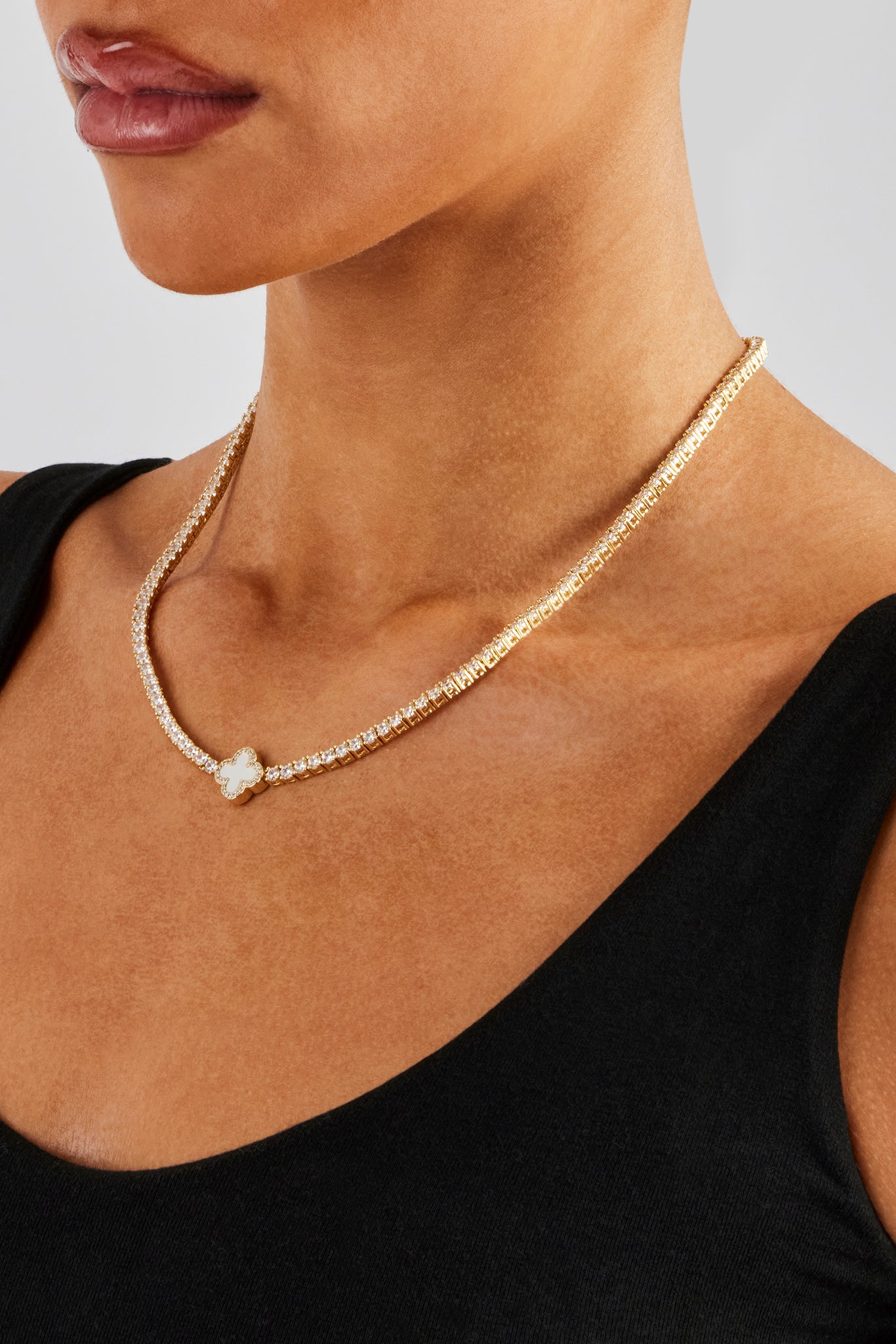 Motiv-Perlmutt-Tenniskette – 3 mm