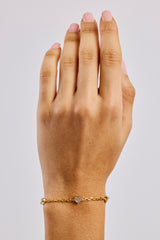 Herzarmband aus Perlmutt – Gold