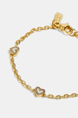 Herzarmband aus Perlmutt – Gold