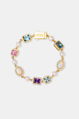 Süßwasserperle &amp; Opal gemischte Edelsteinkette &amp; Armband