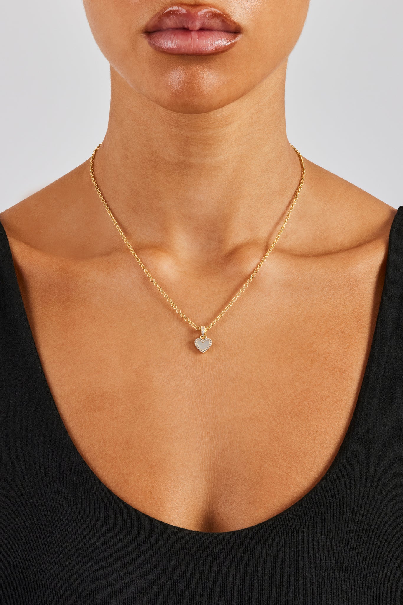 Herzkette aus Perlmutt – 8 mm