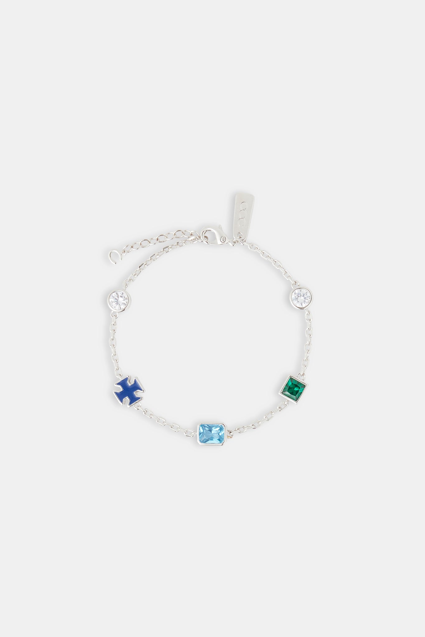 Rolo-Armband mit Edelsteinen und Motiven in verschiedenen Farben – 8 mm