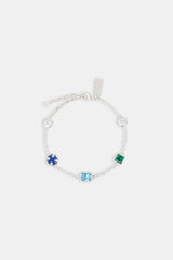 Rolo-Armband mit Edelsteinen und Motiven in verschiedenen Farben – 8 mm