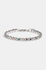 Mixed Stone Shape CZ Bracelet - 5mm - White