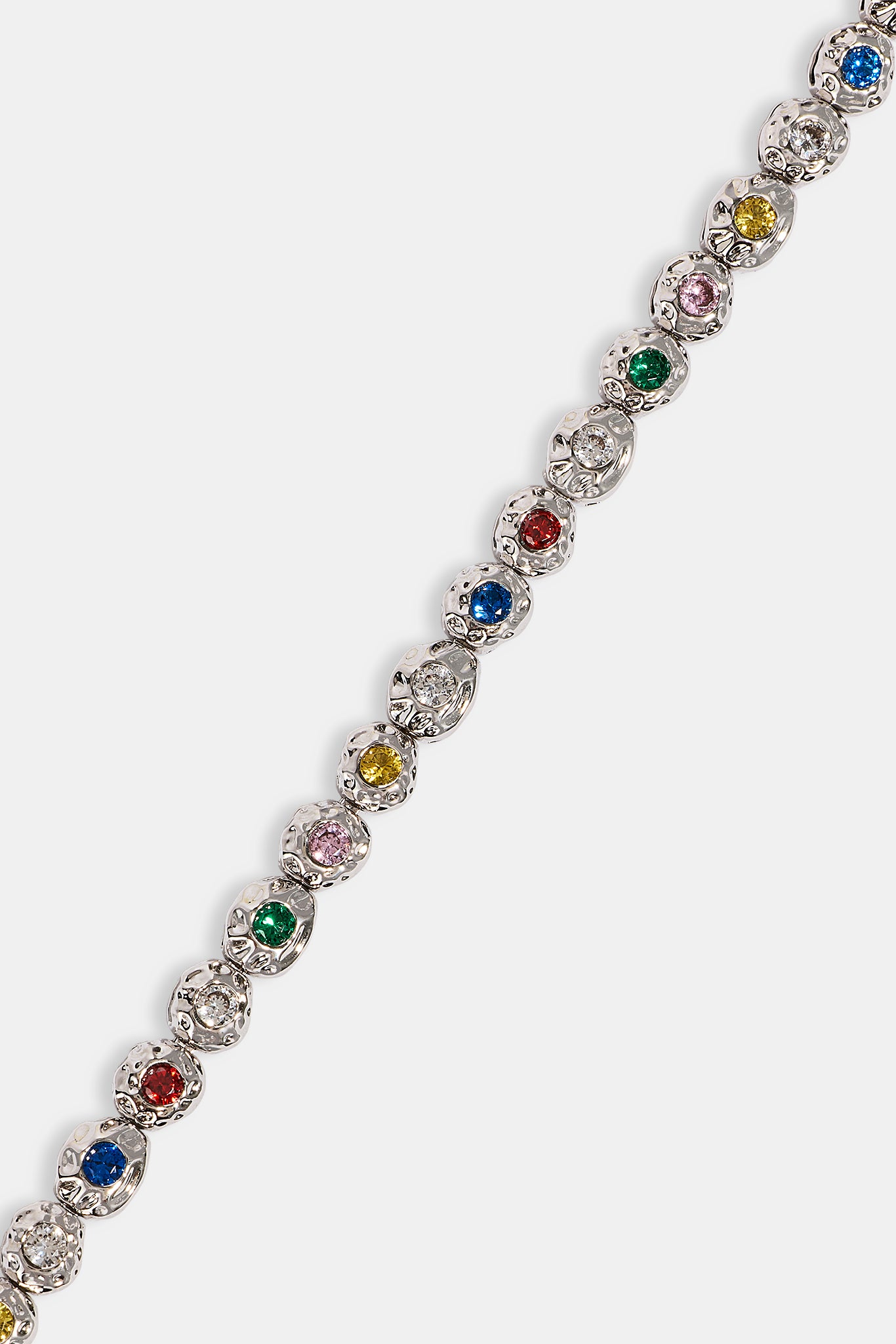 Mixed Stone Shape CZ Bracelet - 5mm - White