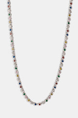 Mixed Stone Shape CZ Chain - 5mm - White