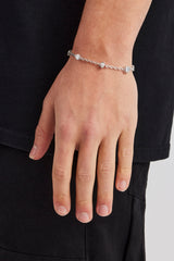 Rolo-Gliederarmband mit Edelsteinen in verschiedenen Formen – 6 mm