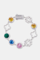 Motif + Multi Gemstone Chain & Bracelet - White