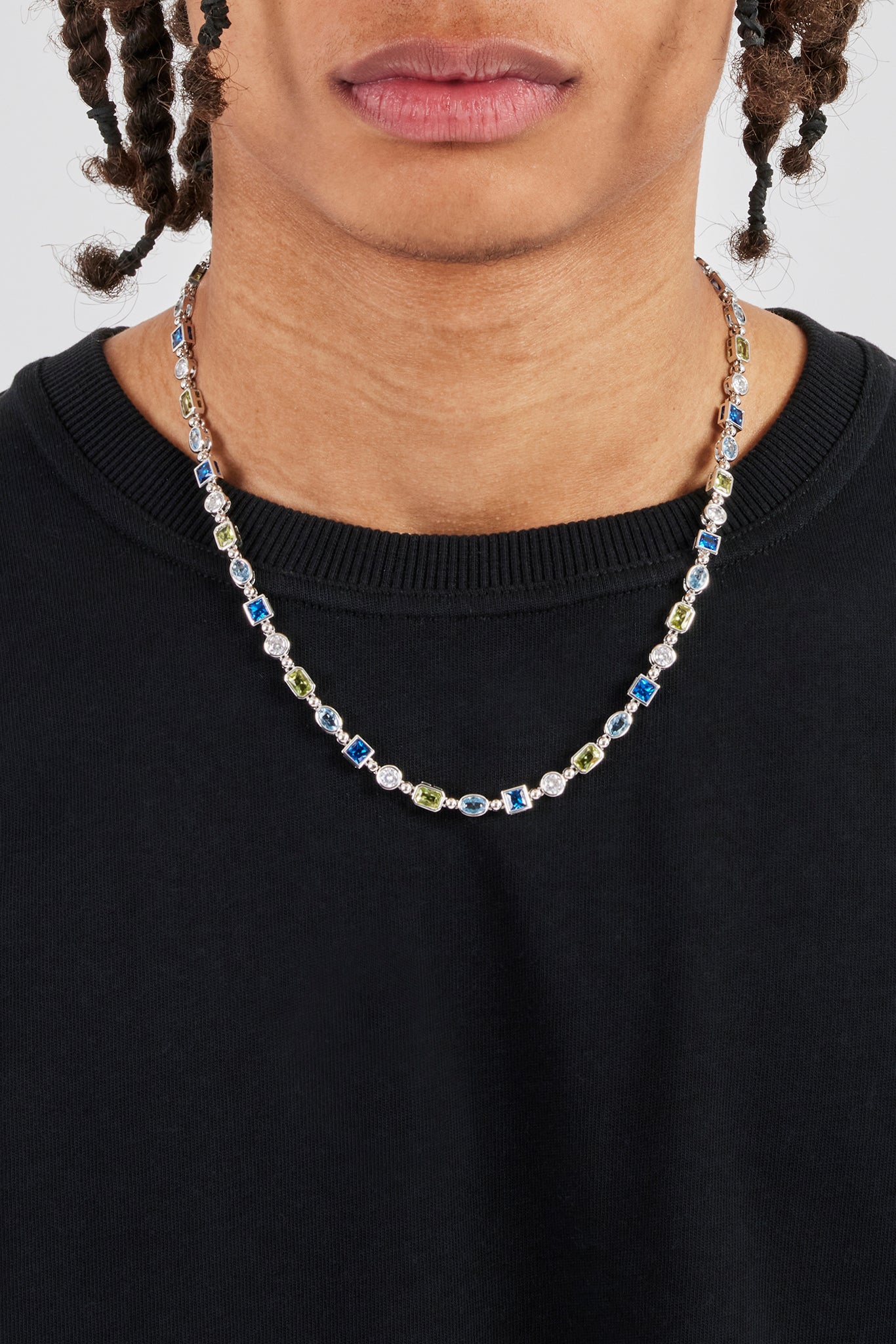 Mixed Shape Gemstone Link Chain - 6mm