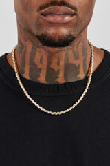 Tenniskette mit gemischten quadratischen Steinen – 3 mm – Gold