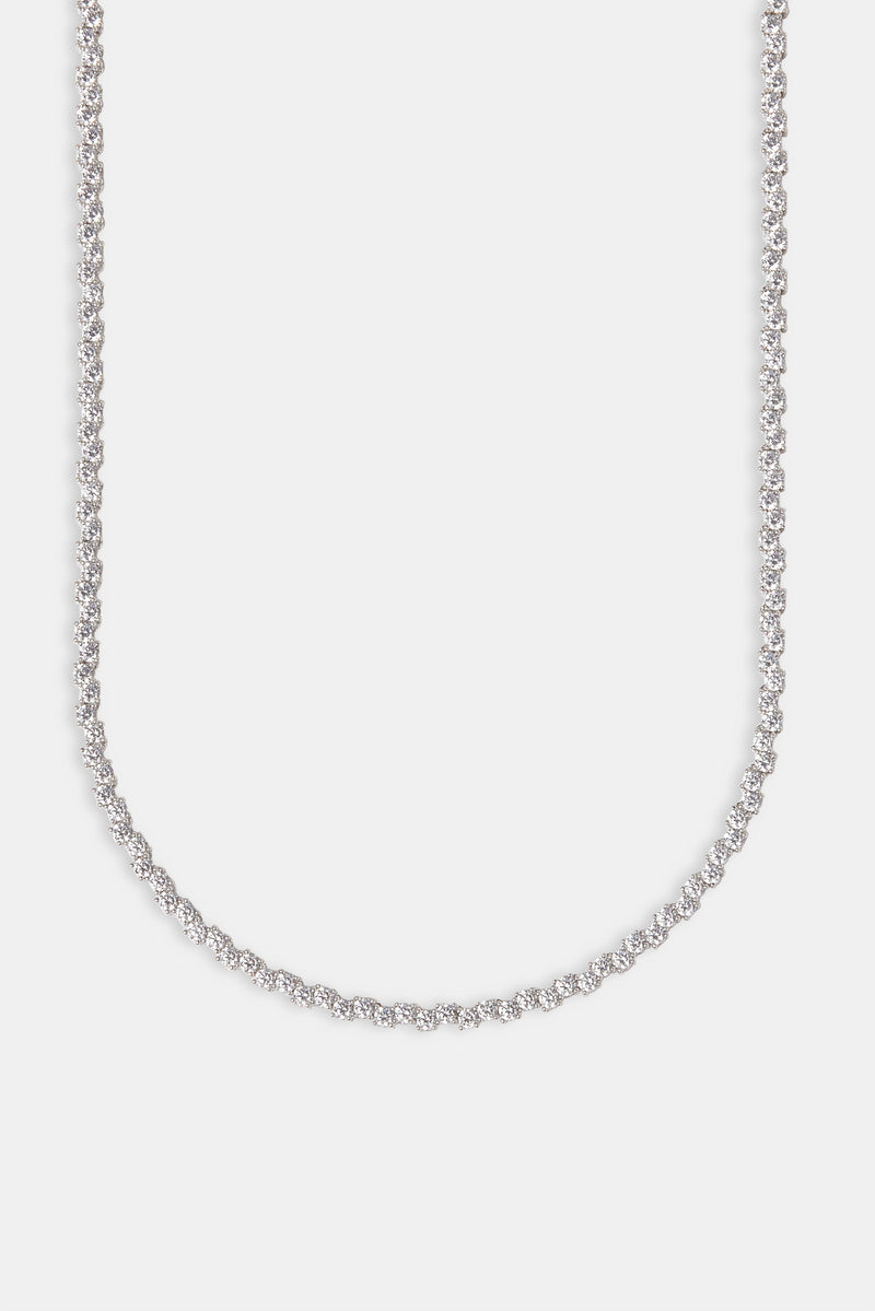 Tenniskette mit gemischten quadratischen Steinen – 3 mm