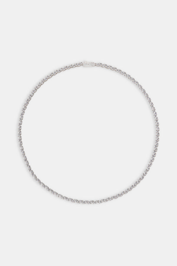 Mixed Square Stone Tennis Chain - 3mm