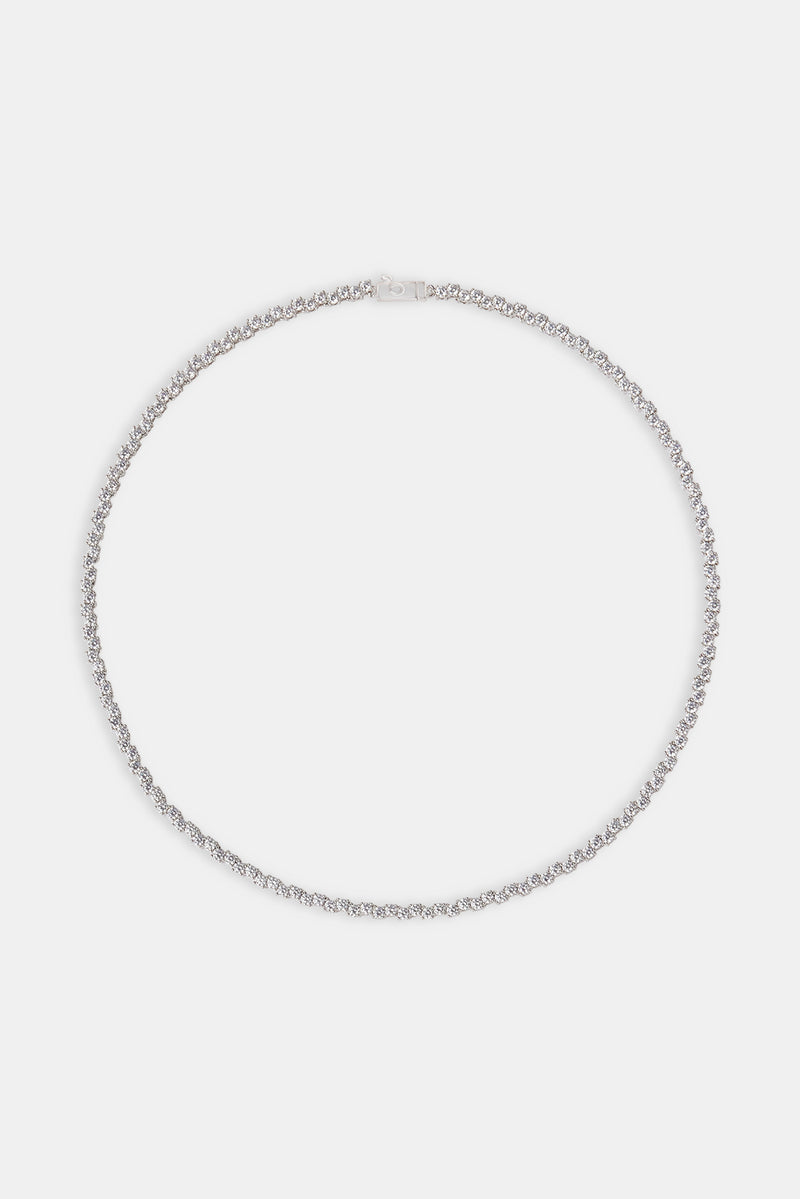 Tenniskette mit gemischten quadratischen Steinen – 3 mm