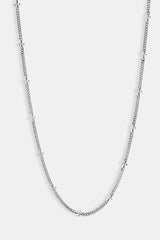 Polished Miami & Cross Chain - 3mm - White