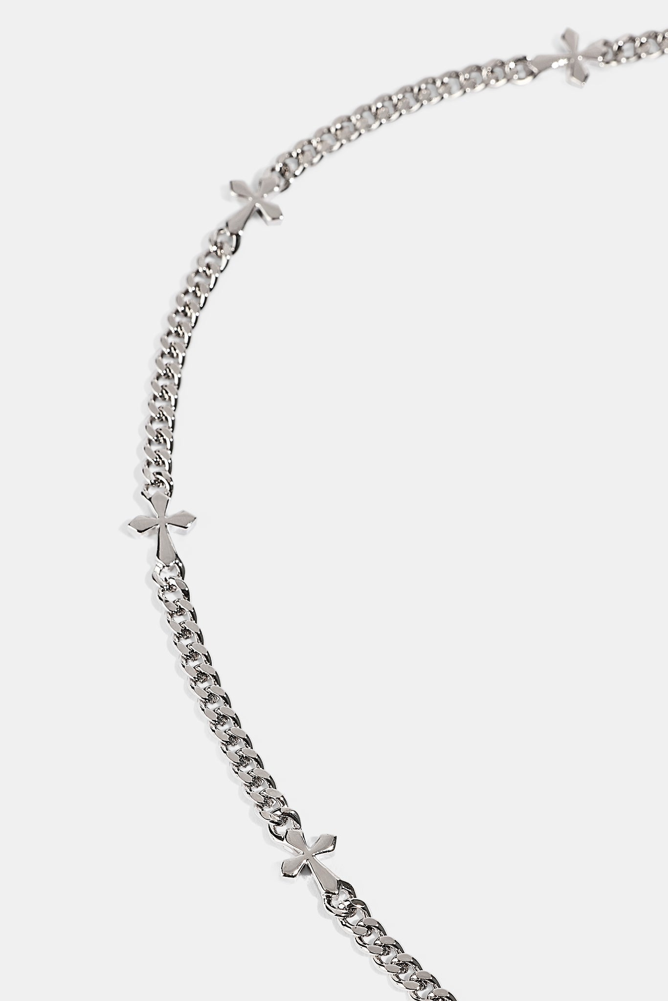 Polished Miami & Cross Chain - 3mm - White