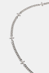 Polished Miami & Cross Chain - 3mm - White