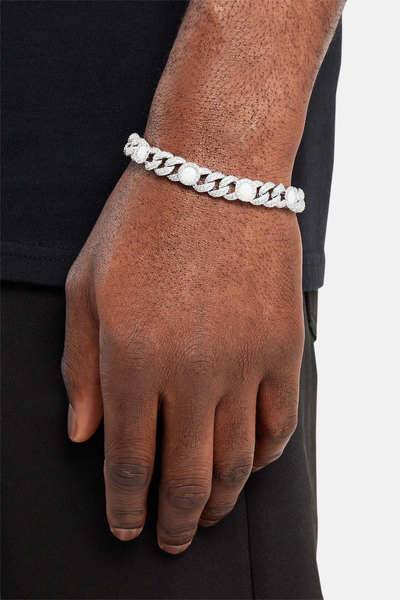 Opal Iced Cuban Armband - 10mm