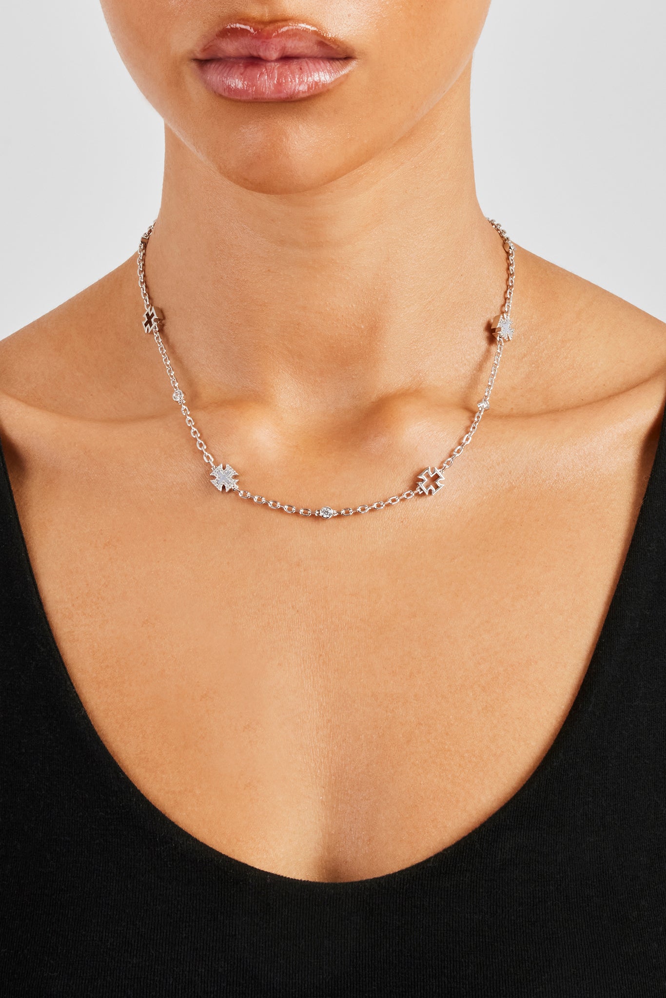 Purple Agate Motif Mix Rolo Chain - 8mm