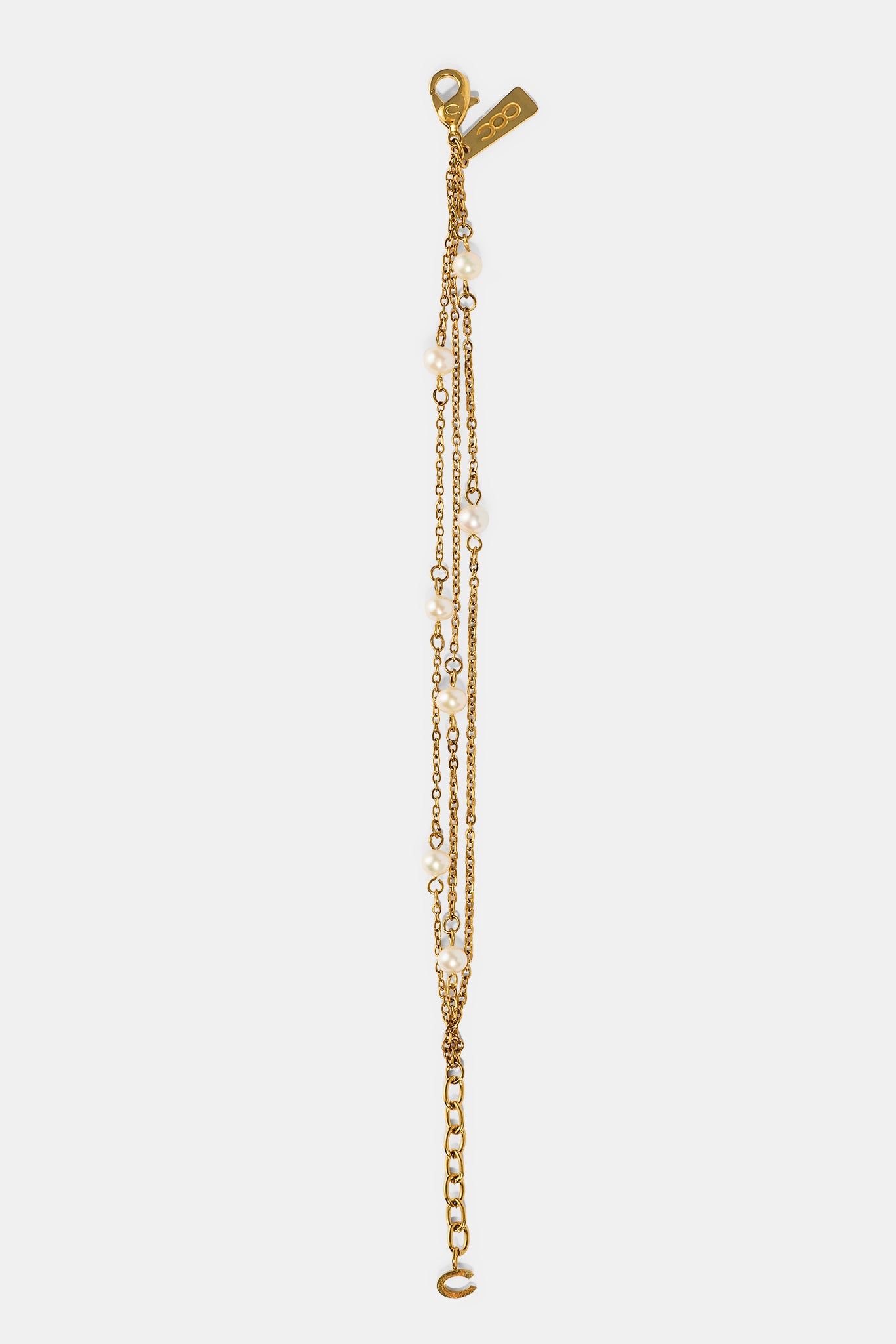 Triple Layer Pearl Bracelet - 4mm - Gold