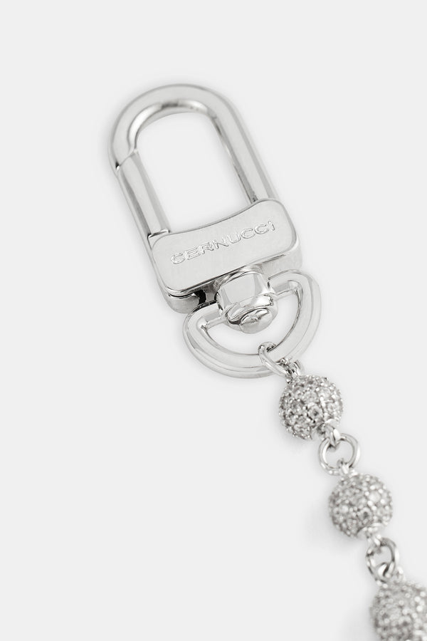 Polierte Gliederkette &amp; Strass-Jeanskette