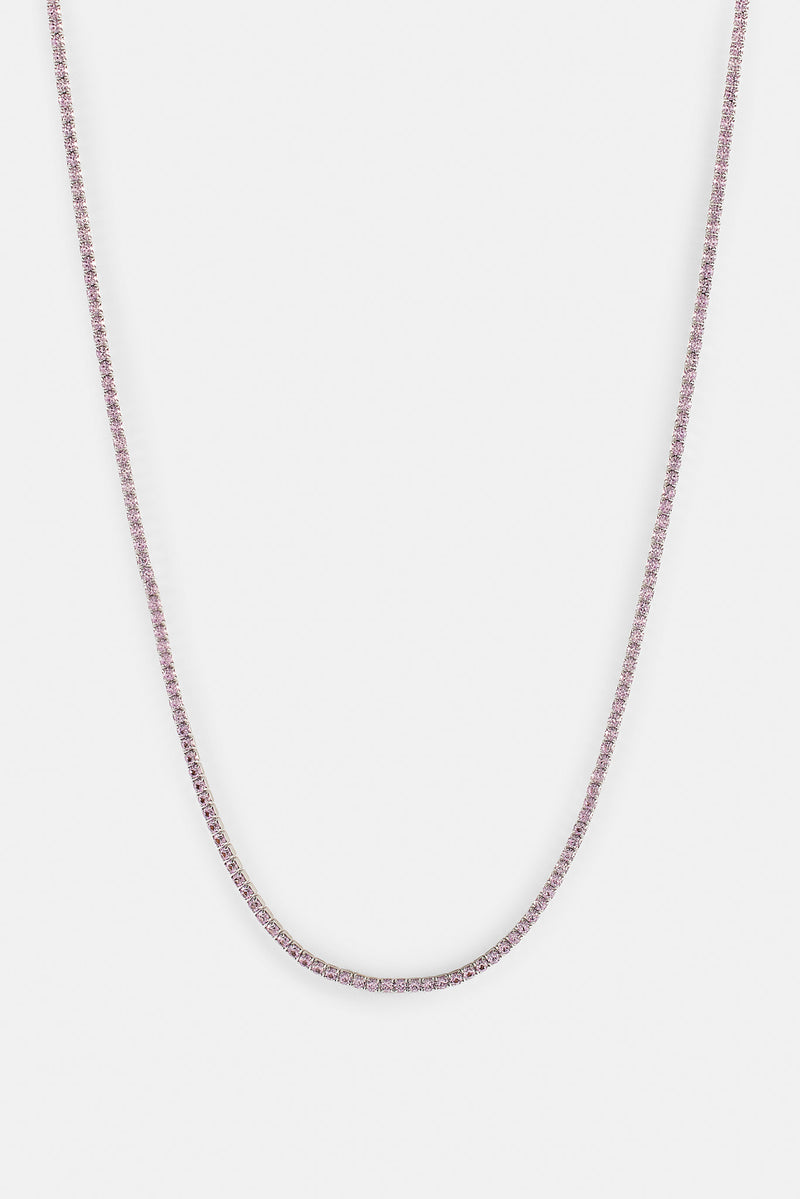 Hellrosa Micro-Tenniskette – 2,5 mm