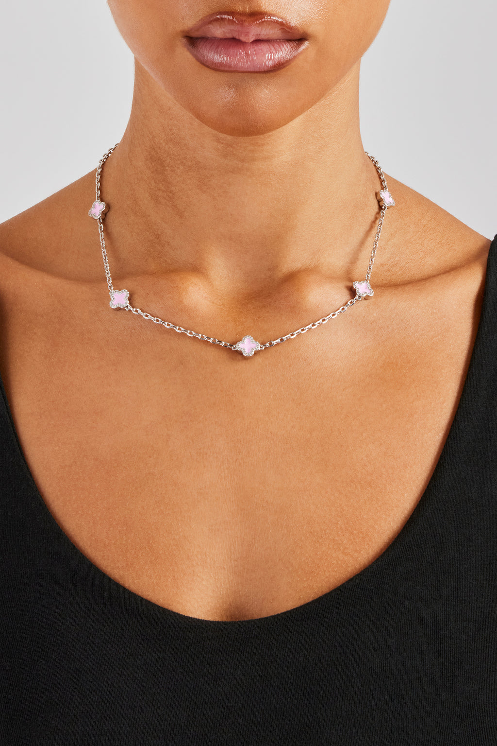 Pink Enamel Motif Rolo Link Chain - 10mm | Womens Chains | Shop Motif ...