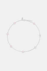 Pink Enamel Motif Rolo Link Chain - 10mm