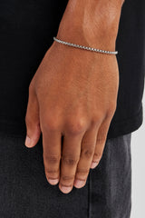 Poliertes Box-Armband – 3 mm