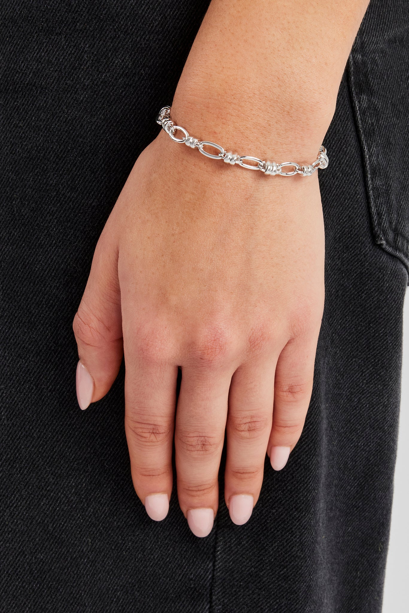 Poliertes, doppelt abgerundetes Armband – 6 mm