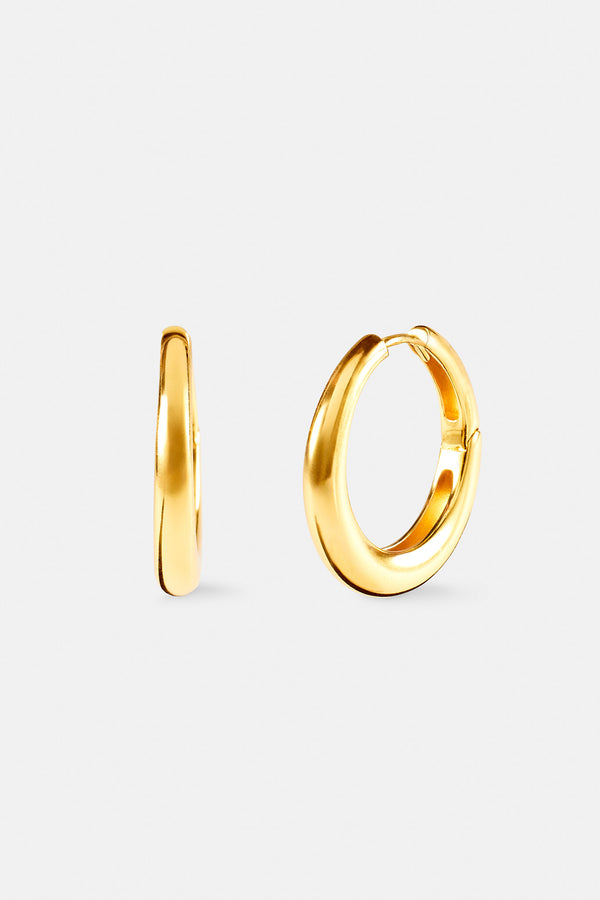 Polierte Tropfen-Creolen – 20 mm