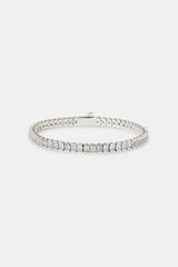 Polished Edge Square Tennis Bracelet - 3mm