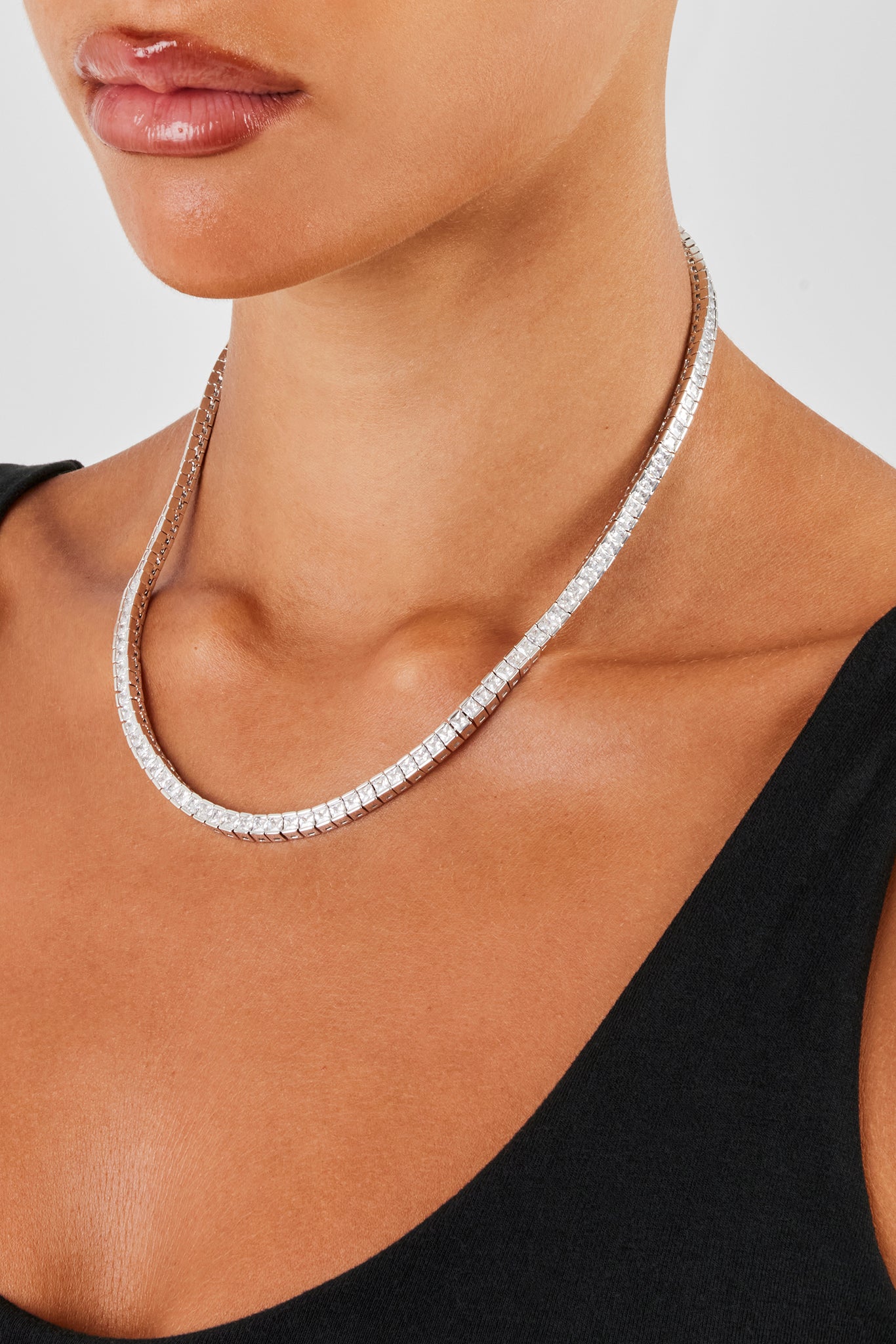 Quadratische Tenniskette mit polierter Kante – 3 mm